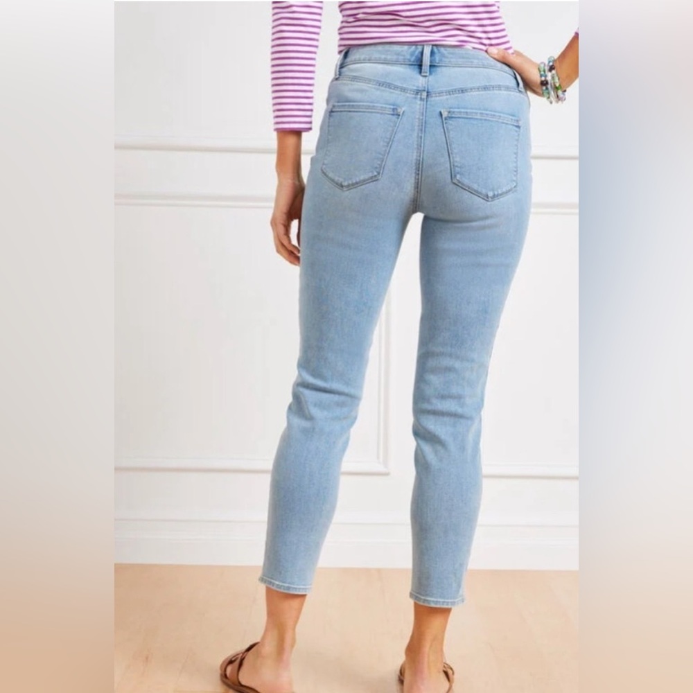 Light Wash Talbots Jeans Womens 8 Denim Skinny High Waist Crop Stretch